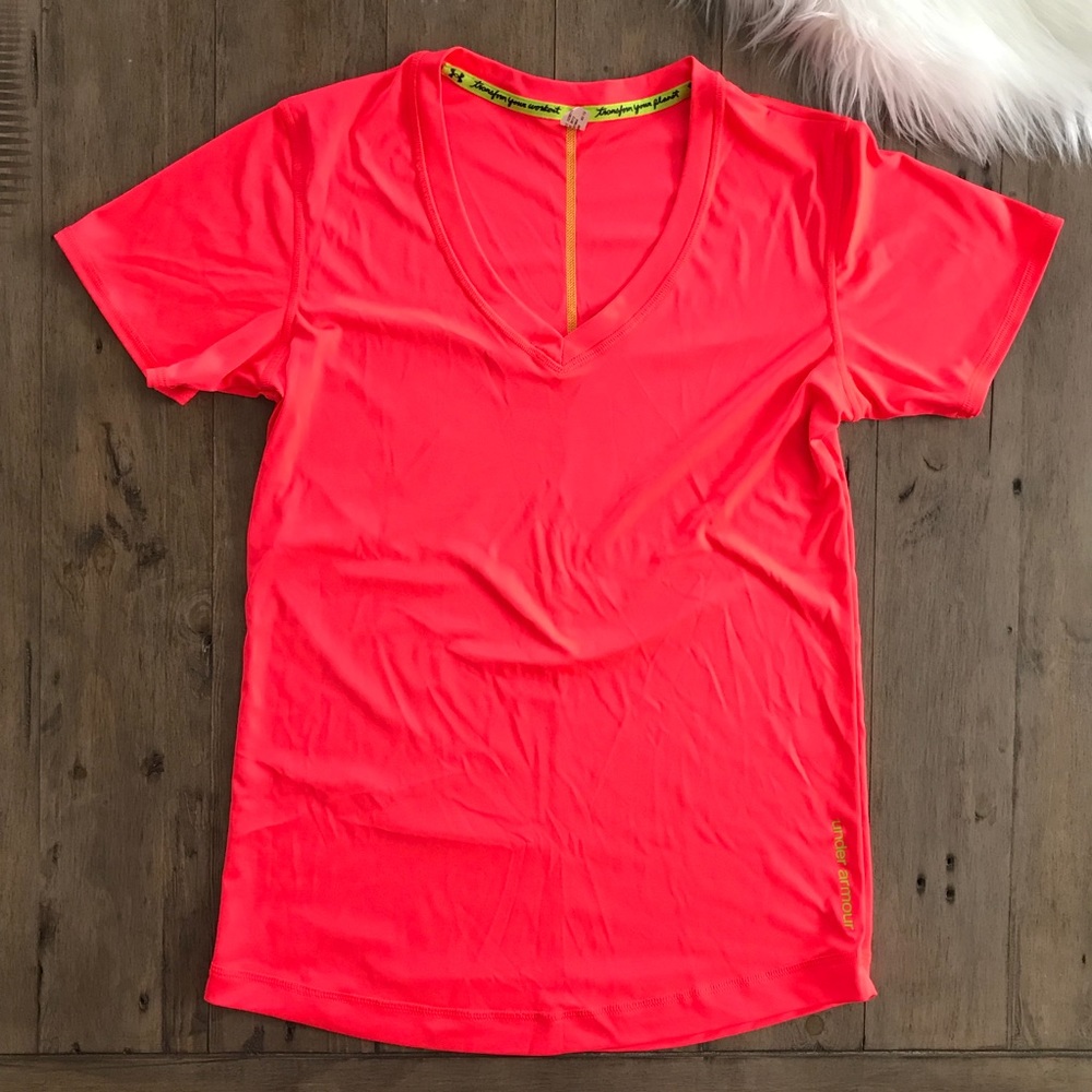 SALE! 3/$20 Under Armour Neon Coral Workout Shirt